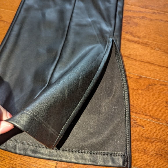 SO Faux Leather pants - high rise flare - small - elastic waistband - baddie fit - Picture 10 of 10